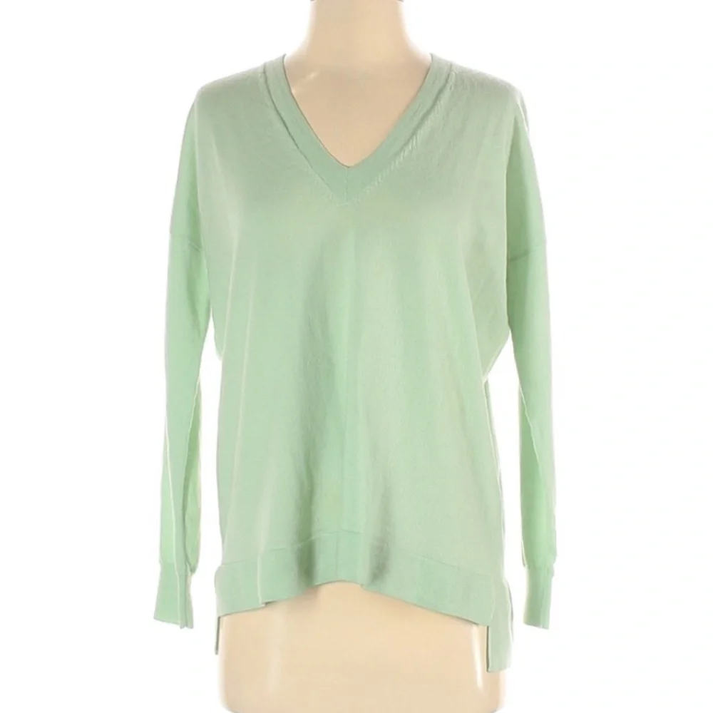 J.Crew Mint Green V Neck Sweater